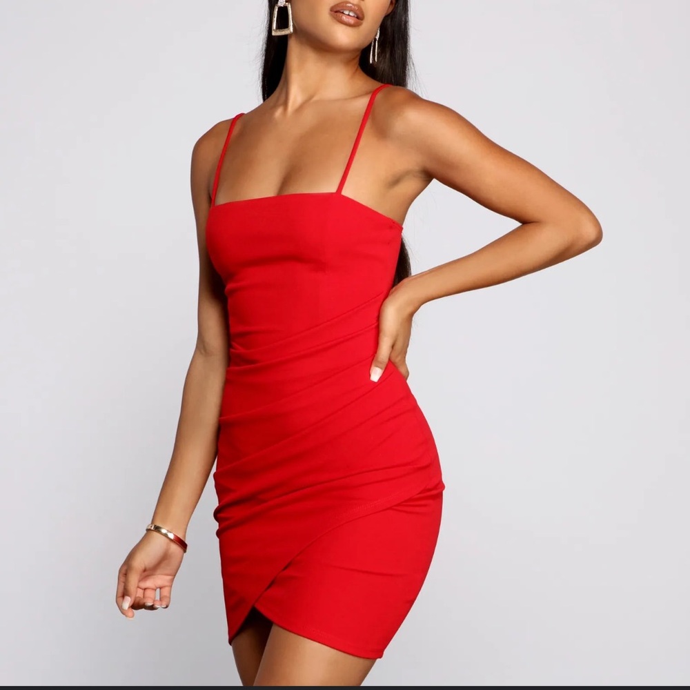 Windsor Red Mini Bodycon Dress